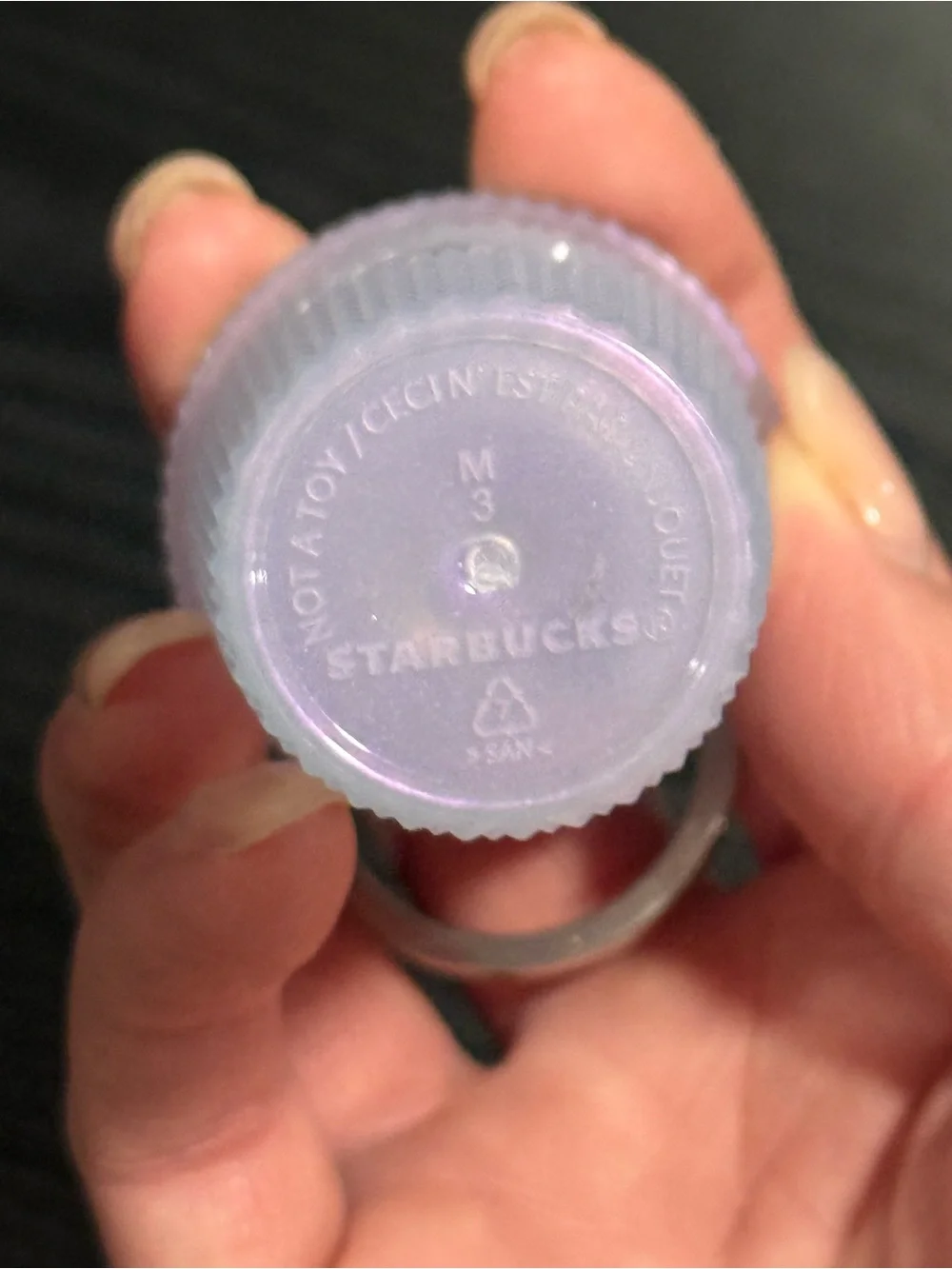 Starbucks Frosted White Studded Tumbler Keychain